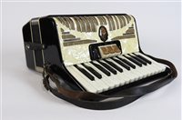Lot 201 - A German cased piano accordion