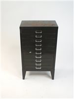 Lot 18 - Six steel cabinets containing watch parts