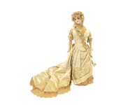 Lot 267 - A Victorian poured wax shoulder head doll, circa 1860