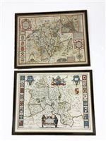 Lot 154 - J Speed after Christopher Saxton, A map of Worcestershire