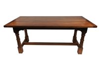 Lot 269 - A light cherry refectory table