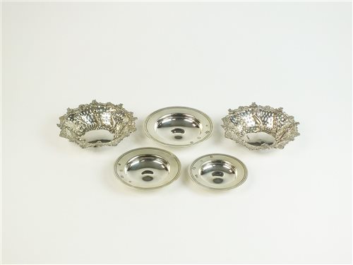 Lot 11 - Three silver Alms dishes