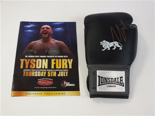 Lot 372 - A signed Tyson Fury boxing glove