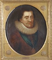 Lot 309 - Circle of Daniel Mytens,  Portrait of James I, oil on panel