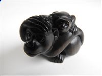 Lot 294 - A Japanese rosewood netsuke of a monkey