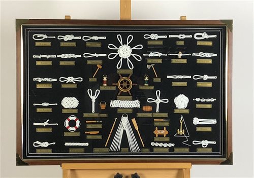 Lot 191 - Framed knots in glass case