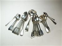 Lot 99 - A collection of silver flatware