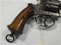 Lot 183 - A Belgian 9mm six-shot pinfire revolver