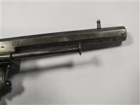 Lot 183 - A Belgian 9mm six-shot pinfire revolver