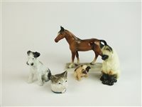 Lot 95 - Five models of porcelain animals