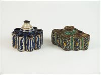 Lot 114 - Two Spanish 18th century faience vases