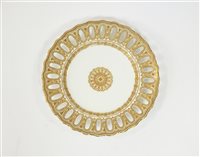 Lot 81 - A set of Copeland porcelain reticulated dessert plates