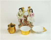 Lot 77 - A Royal Worcester gold tea service and small selection of Staffordshire