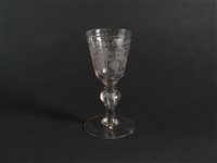 Lot 15 - An early 19th century goblet with baluster knop stem