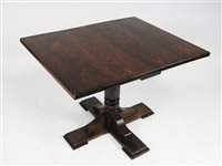 Lot 264 - An oak restaurant table and restaurant top