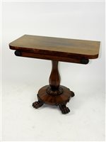 Lot 255 - An early Victorian rosewood tea table