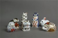Lot 103 - Fourteen Royal Crown Derby paperweights including a Riverbank Beaver