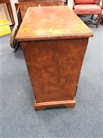 Lot 245 - A reproduction figured walnut bachelor's chest