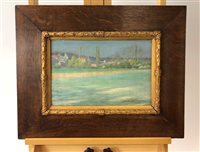 Lot 195 - Circle of Wilfrid Gabriel Von Glehn, River View, oil on panel