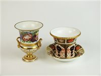 Lot 120 - A Royal Crown Derby imari vase and stand together with further ceramics