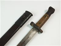 Lot 153 - An 1888 Lee Metford bayonet and scabbard