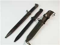 Lot 159 - Two bayonets and a knife