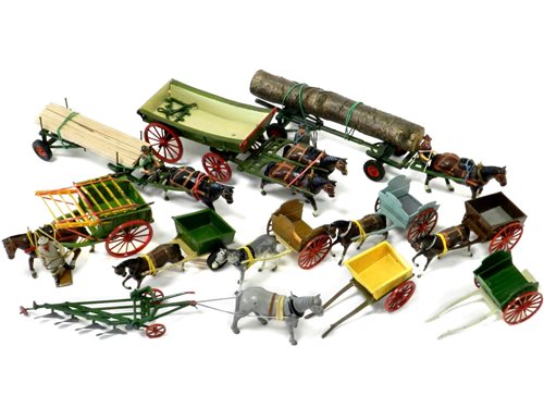 Lot 274 - Britains Home Farm Horses & Carts