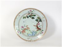 Lot 250 - A Chinese famille rose porcelain plate, Qianlong