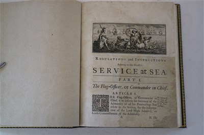 Lot 137 - REGULATIONS AND INSTRUCTIONS relating to His Majesty's Service at Sea