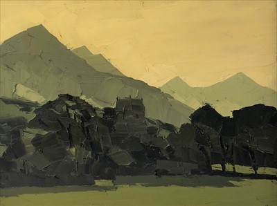 Lot 745 - Kyffin Williams, Clynnog, oil on canvas