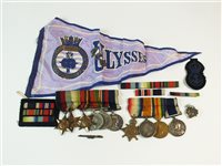 Lot 200 - A group of WWI and WWII medals and ephemera