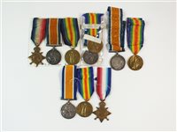 Lot 196 - A collection of ten World War I medals