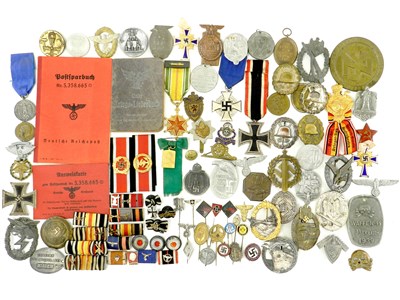 Lot 270 - A large collection of German Nazi militaria, together with British and foreign medals