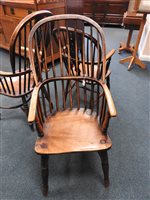 Lot 105 - An ash Windsor chair