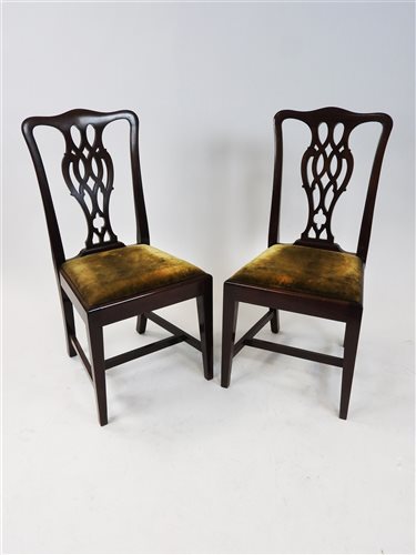 Lot 125 - A set of six mahogany dining chairs