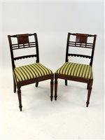 Lot 149 - A set of five late Regency mahogany dining chairs