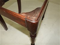 Lot 149 - A set of five late Regency mahogany dining chairs