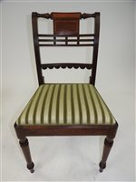 Lot 149 - A set of five late Regency mahogany dining chairs