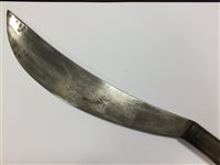 Lot 160 - A WWI bayonet with a machete and two kukri knives