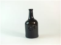 Lot 13 - An 18th century green glass wine bottle with 'G.B' seal