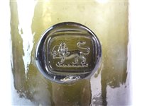 Lot 4 - A cylindrical wine bottle with seal for David Pugh, Welshpool