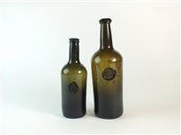 Lot 23 - Two wine bottles with the Bagot family crest