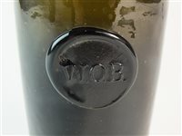 Lot 17 - An English sealed cylindrical wine bottle