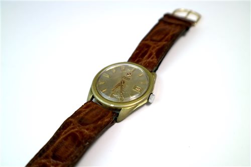 Lot 23 - A Rado Golden horse '333' Gold Plated Wristwatch.