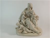 Lot 63 - A Wedgwood Carrera parian group of Charity by A. Carrier de Belleuse