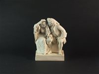 Lot 42 - A Copeland parian figural group of Uncle Toby and the Widow Wadman