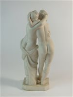 Lot 53 - A Minton parian group of Cupid and Psyche