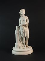 Lot 60 - A Victorian parian figure of a semi-clad female