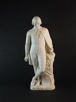 Lot 55 - A Minton parian model of Shakespeare