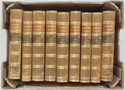 Lot 110 - BINGHAM, Joseph, Origines Ecclesiasticae, or the Antiquities of the Christian Church